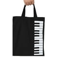 thumbnail image 6 of GASTROPOD Piano Keyboard Style Musical Instrument Tote Bag Handbag Carry Bag For Girls Gift Black, 6 of 7