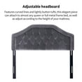 thumbnail image 5 of Mid-Rise Upholstered Headboard - Diamond Tufted - Adjustable Height - Easy Assembly Full Size，grey, 5 of 5