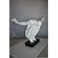 thumbnail image 3 of White Saluting Body Builder Made of Resin Mounted on Base Size: 37" x 14" x 19"H, 3 of 12
