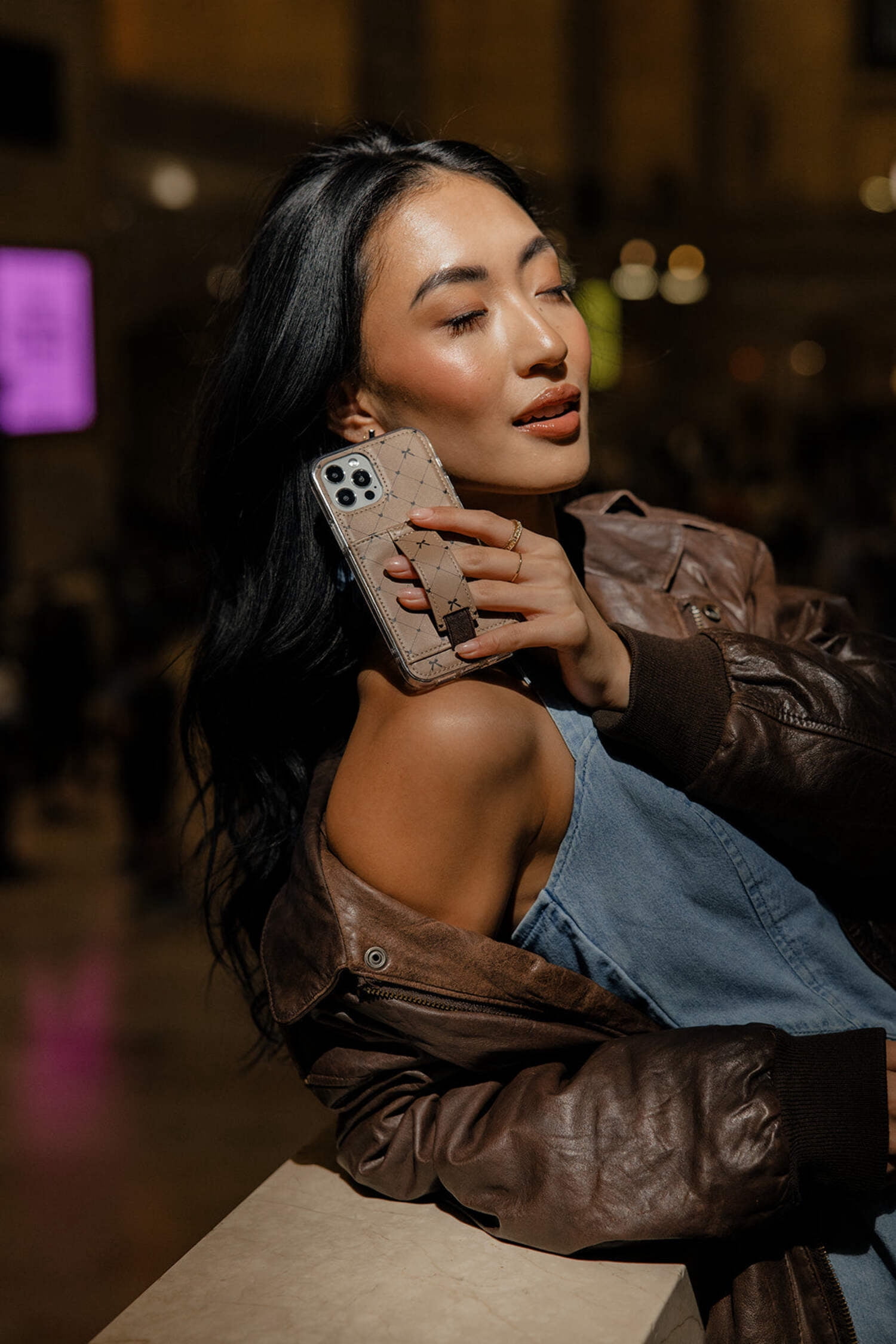 Walli Cases Criss Cross My Heart Phone Case for iPhone 16 Pro Max with Wallet, Kickstand & Finger Strap