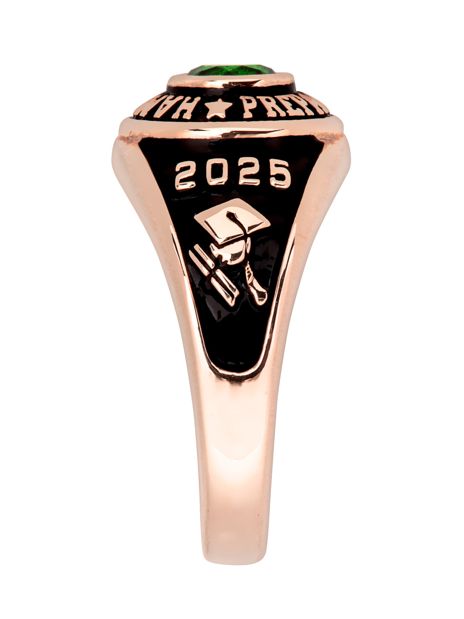 Order Now for 2025 Graduation, Freestyle Women's Round Birthstone Class Ring, Personalized, High School or College