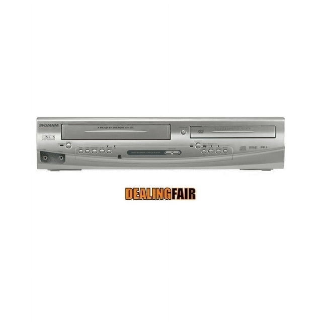 Sylvania DV220SL8 Tunerless Dual Deck DVD/VCR Combo Player, Silver, 1, 1, 1, 1