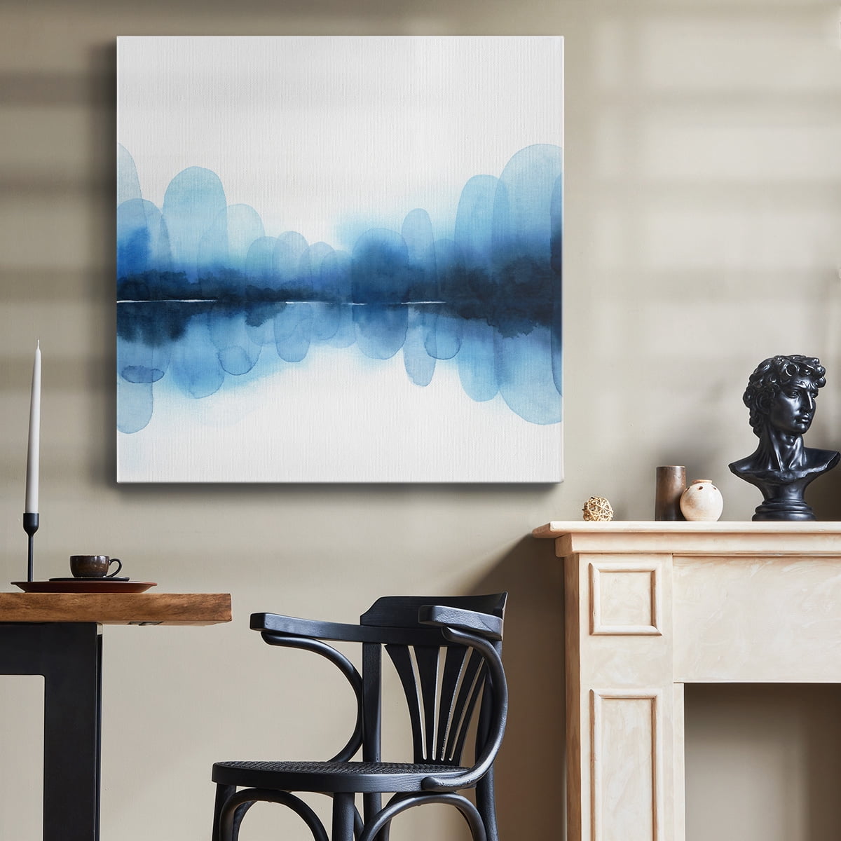 Wexford Home Ultramarine Mirror I-Premium Gallery Wrapped Canvas, 40" x 40" - Ready to Hang