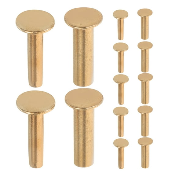 WEAVILUX Screw Rivets Copper Golden for Knife Handle Supplies and Knife Repair 7Pairs