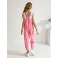 thumbnail image 4 of SILVERCELL 5-14T Girls Casual Sleeveless Jumpsuits Teens Girl Spaghetti Strap Loose Romper Long Pants Overalls with Pockets, 4 of 7
