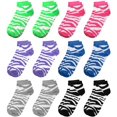thumbnail image 2 of 12 Pairs Women's Ankle Socks Assorted Colors Size 9-11 Zebra Skin, 2 of 2