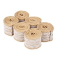 thumbnail image 5 of 6 rollos de arpillera con cinta de yute de arpillera de encaje para decoración artesanal de boda, 2M/rollo, 6 uds., 5 of 5