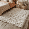 thumbnail image 2 of THE BEST 3x5 FLOKATI RUG MADE | LONG 4” SHAG PILE | STYLISH OFF WHITE WOOL AREA RUG, 2 of 5