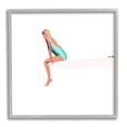 thumbnail image 4 of Stupell Industries Woman Sitting Diving Board Summer Beach Pool Graphic Art Gray Framed Art Print Wall Art, Design by Amelia Noyes, 4 of 5