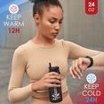 thumbnail image 5 of THIRSTWORKS Vacuum Insulated Stainless Steel, Leak Proof, Sports Water Bottle with Straw and 3 Lids, 32 fl oz, Black, 5 of 9