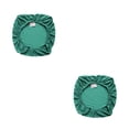 thumbnail image 3 of Funda para cojín de silla Yuarrent Poliéster color sólido Antideslizante Resistente a la suciedad Verde 2Conjunto, 3 of 6