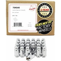 24 Pcs M14 x 1.5 14 x 1.5 Thread Bulge Acorn 1.90" Long Lug Nuts Chrome 3/4" 19mm Hex Fits 1999  Chevy Silverado 1500, 2015  Ford F 150, GMC 1999  Sierra, 2019  Ram 1500