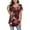 Ruf-short-floral Wine, variant on PPYOUNG Women's Summer Casual Short Sleeve Tunic Tops Fit Pleated Blouse Shirts