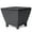 Black, variant on Outdoor PE Wicker Side Table with Storage, Small Patio Storage Bin Container for Hose Cushion Towel, Grey