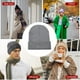 thumbnail image 3 of Jumpingount Gorros Gorros Lana con vuelta Punto Uisex Sombreros Protección Elástico Accesorios casuales Esquí de invierno gris plateado claro Type3 NO3, 3 of 6