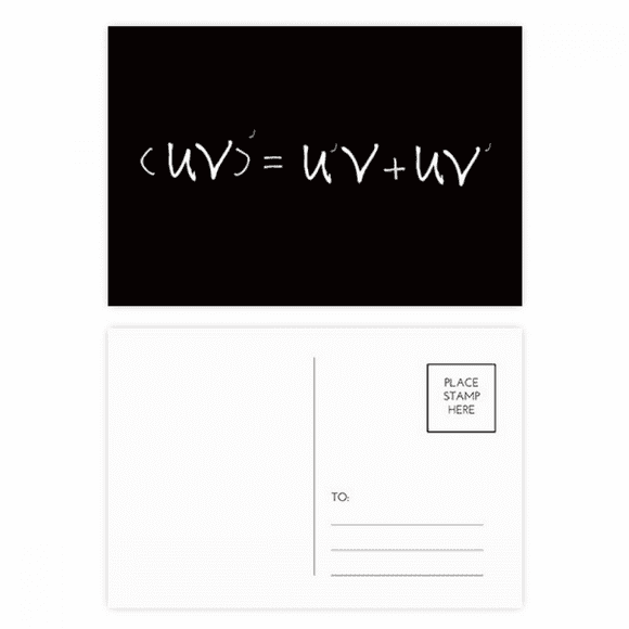 Math Kowledge Dérivé Formule Carte Postale Ensemble Anniversaire Mailing Remerciement Carte de Voeux