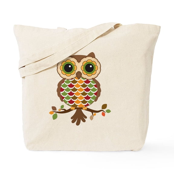CafePress - Owl With Fall Colors Tote Bag - Unisex Canvas Tote Bag, Beige, 1-Piece