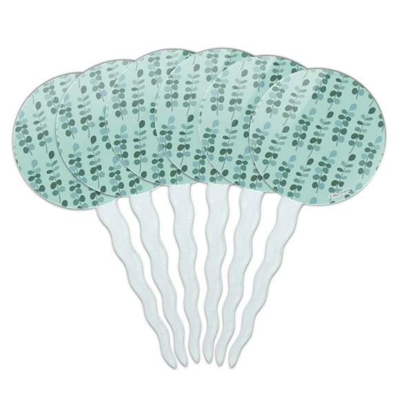 May Leaves Cupcake Picks Toppers Decoration Set of 6