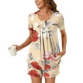 thumbnail image 1 of Qiopertar Liquidation à Moins de 5$ Blouse Décontractée à Col Rond Imprimé Manches Courtes Mode Pantalon Ensemble Pyjama Grandes Économies de Vacances!, 1 of 6