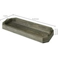 thumbnail image 4 of MyGift Rustic Burnt Gray Solid Wood Rectangular Serving Tray with Handles, 4 of 7