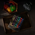thumbnail image 5 of 6 juegos de dados poliédricos Dnd de mazmorras y dragones, dados rodantes para juegos de mesa Rpg Mtg, dados a granel con seis bolsas con cordón y bandeja de dados D&D de cuero de PU (individual con b, 5 of 5