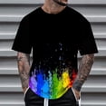 thumbnail image 2 of JAJAHO Mens Graphic Tee Summer Short Sleeve Crew Neck T Shirt Colorful Printed Fashion Casual Daily Wear Loose Fit Leisure Tops, 2 of 4