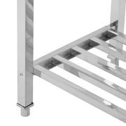 Yeshouse MilleLoom 60 x 24 Inch Stainless Steel Prep Table, Commercial Worktables & Workstations with Adjustable Undershelf, Heavy Duty Folding Kitchen Island for Restaurant Kitchen Laundry