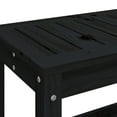 thumbnail image 6 of vidaXL Patio Bench Outdoor Bench with Storage Shelf Black Solid Wood Pine, 6 of 17