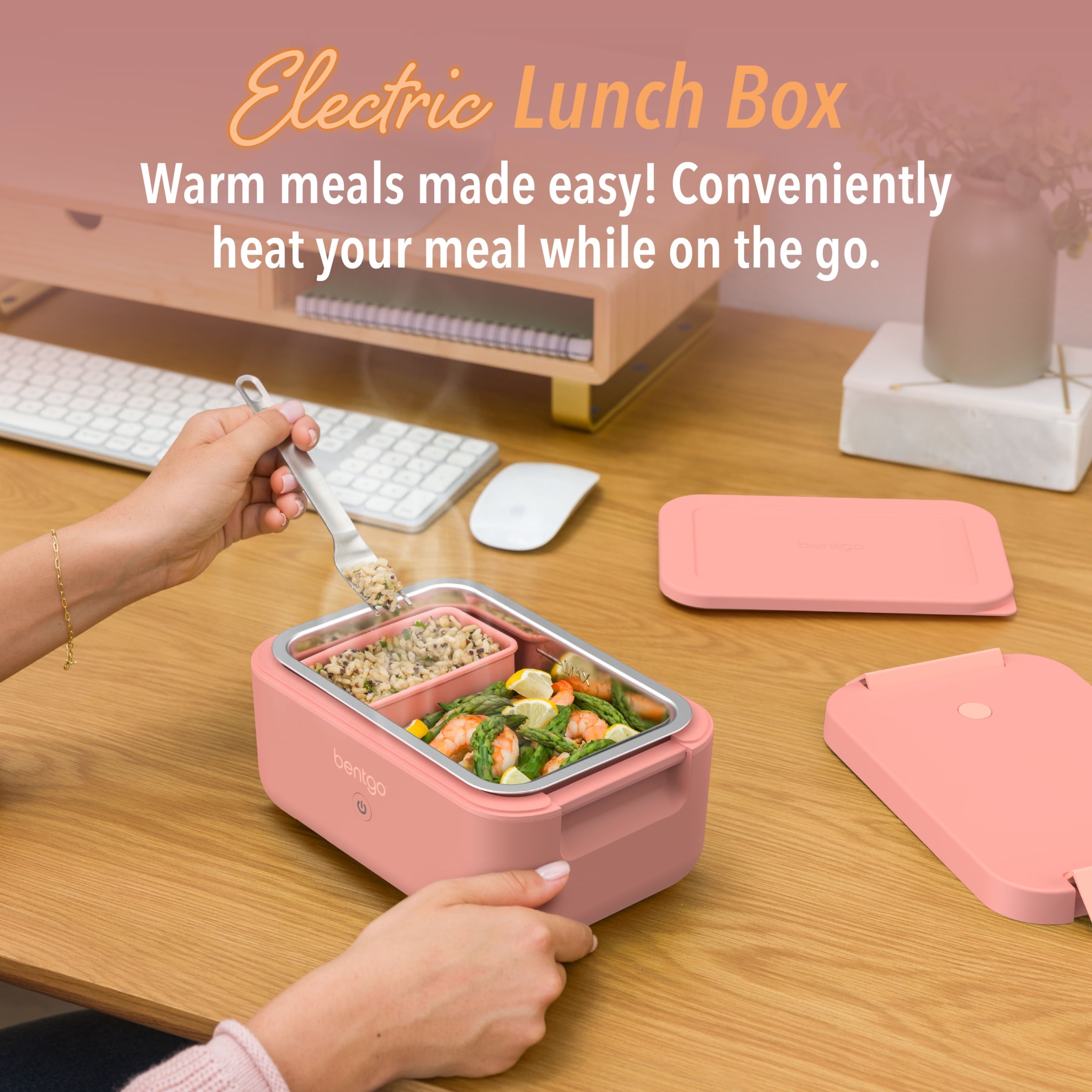 Bentgo Heated Electric Bento Box Pink Spice 42.4 oz. (BGHEATBX-PS)