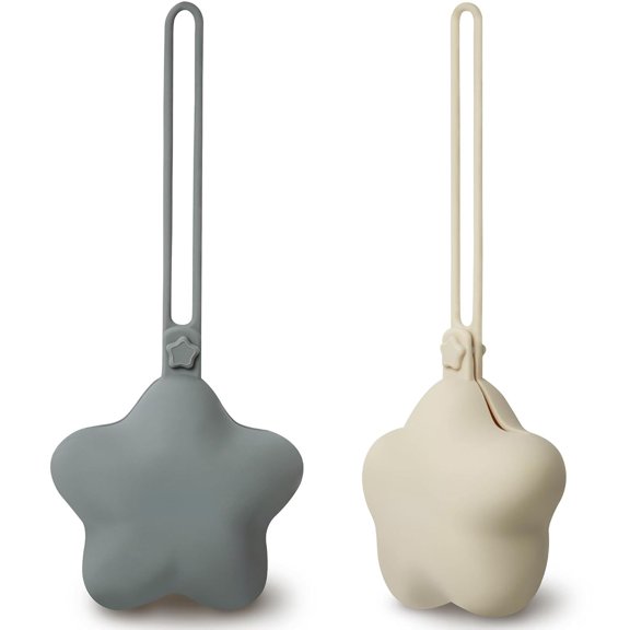Silicone Pacifier Holder Case, Cute Portable Pacifier Storage Case, 2 Pack