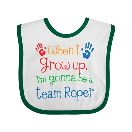

Inktastic Future Team Roper Cowboy Rodeo Gift Baby Boy or Baby Girl Bib