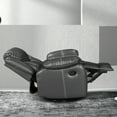 thumbnail image 4 of Lomankever Rocking Swivel Recliner Chair Faux Leather Wide Home Theater Seat Living Room Furniture Sofa Gray, 4 of 7