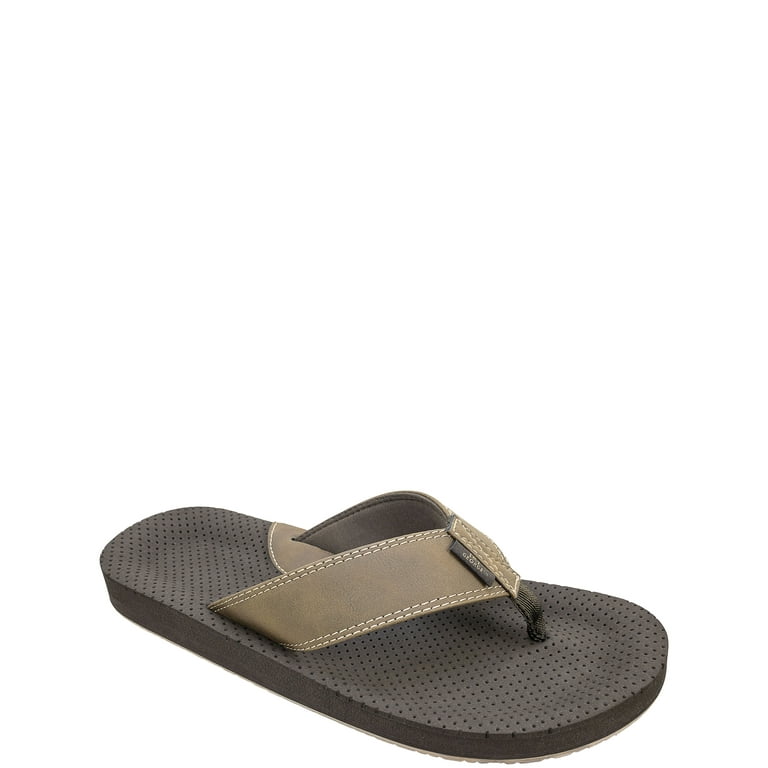 George Men s Perforated Flip Flops 2 Pack Walmart