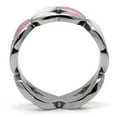 thumbnail image 4 of Womens Rings High polished (no plating) 316L Stainless Steel Ring with AAA Grade CZ in Clear TK061, 4 of 5
