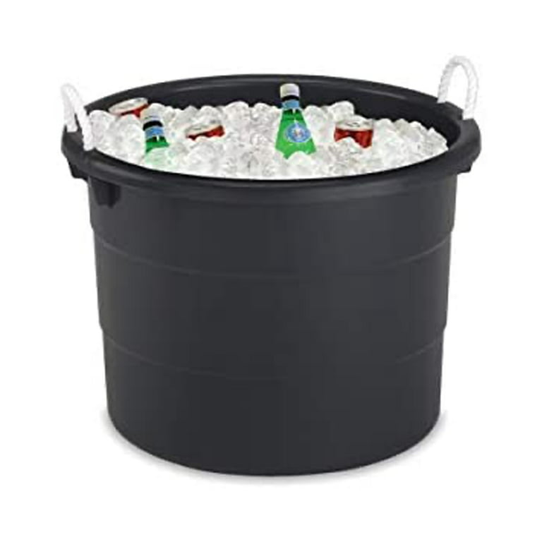 Homz 18 Gal Plastic Utility Storage Bucket Tub w/ Rope Handles, Black, (2  Pack), 1 Piece - Harris Teeter