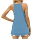 thumbnail image 5 of Gibobby Top informal de verano para mujer, camiseta sin mangas hueca, camisetas de Color sólido, camisetas sin mangas a la , camiseta sin mangas(Azul,XG), 5 of 5