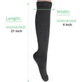 thumbnail image 4 of Slouch Socks for Women Extra Heavy Extra Long Shoe Size 5-10 - (Anthracite, 1 Pair), 4 of 13