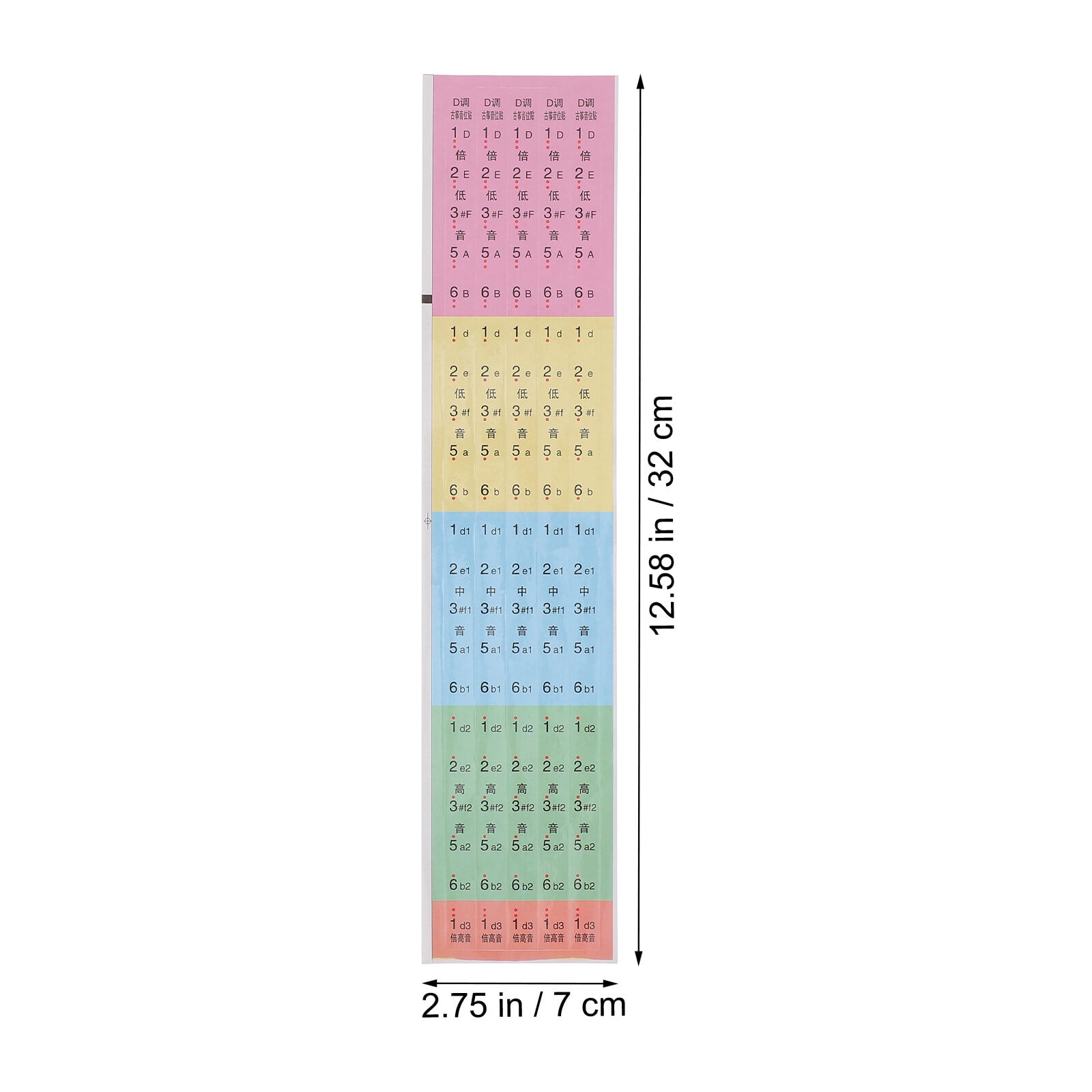 2Pcs Guzheng Scale Stickers Chinese Guzheng Notes Stickers for Beginner