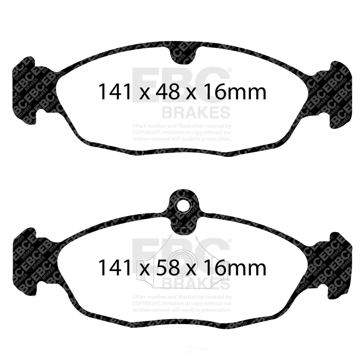 EBC Brakes Redstuff Premium Fast Street Pad For All Engine Sizes Fits select: 2004-2005 JAGUAR XJ8, 1997-2006 JAGUAR XK8