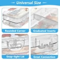 thumbnail image 4 of Plastic Pencil Box Large Capacity Pencil Boxes Clear Boxes with Snap-Tight Lid Stylish Office Supplies Storage Organizer Box Cow Wearing Christmas Hat, 4 of 7