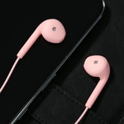 U19 3.5mm Wired Earbuds Earphones with Noise Canceling Microphone (Pink)
