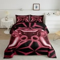 thumbnail image 2 of Erosebridal Video Game Bedding Twin Comforter Set,Pink Neon Down Comforter,Geometric Honeycomb Bedding Sets Twin with Comforter,Lightweight Gamepads Bedroom Decorative,Reversible,2-Piece, 2 of 8