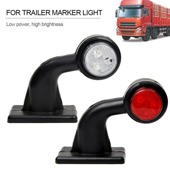 MTFun 2pcs Truck 24V Side Marker Lights 12V Trailer Outline Lamp Clearance Lights Tail Light Assembly for Volvo Truck Scania