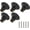 Black, variant on Minzimin Ceramic Knobs 5 Pack Flower Drawer Pulls Vintage Cabinet Knobs - Antique Dresser Pulls with Screws for Closet Drawer Cupboard Cabinet and DIY Home