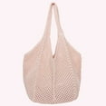 thumbnail image 6 of Women Crochet Tote Bag Fashion Knitted Bag Summer Mesh Beach Bag (Beige) Shoulder Bags for Women, 6 of 6
