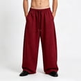 thumbnail image 2 of Jerdar Men's Baggy Sweatpants Elastic Waist Drawstring Wide Leg Lounge Track Pants Casual Loose Joggers with Pockets, 2 of 6