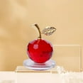 thumbnail image 4 of Pisapapeles Zulema Art Glass Figuras coleccionables rojo estatuilla de manzanas de cristal, 4 of 8