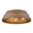 thumbnail image 3 of Golden Lighting Bartlett 3-light Flush Mount in Copper Patina, 3 of 4