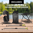 thumbnail image 4 of DaddyGoFish Kids Fishing Pole – Telescopic Rod & Reel Combo with Collapsible Chair, Rod Holder, Tackle Box, Bait Net and Carry Bag for Boys and Girls, 4 of 7