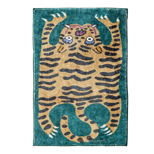 Alfombra de dibujos animados para niños, alfombrilla de felpa con diseño de leopardo para decoración del dormitorio, ligera y lujosa, para sala de estar y el hogar, alfombrilla antideslizante gruesa Fivean unisex